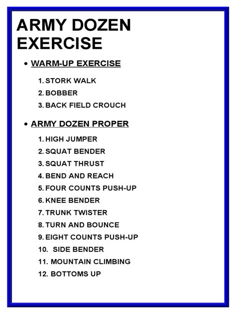 philippine army dozen exercise|ARMY DOZEN EXERCISE (The Military Exercise) .